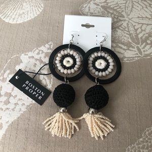 NWT Boston Proper long dangle tassel earrings.